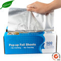 Food Wrapping Foil Airline Foil Pop-up Individual Aluminum Foil Sheet